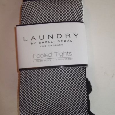 LAUNDRY - WOMEN - TIGHTS - BLACK / FISHNET - 2 PAIR - SIZE SMALL  (AC-28-247x2)